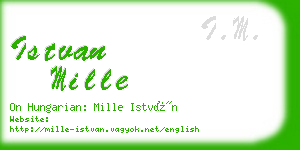 istvan mille business card